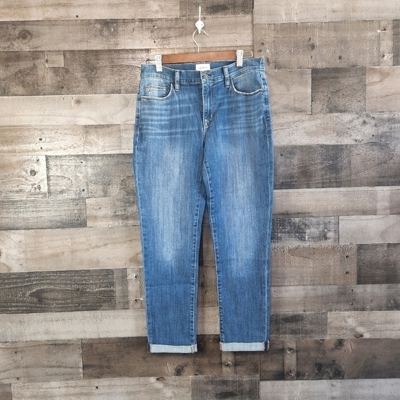 New Hudson Jeans Natalie Katya Mid-Rise Slim Boyfriend Crop Jean | Sz 27 - Picture 2 of 10